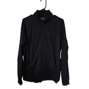 Alphalete Mens Full Zip Athletic Jacket Size Medium Black Athleisure